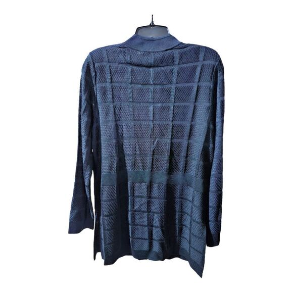 MING WANG Black Windowpane Jacket - Size  Small - Picture 2 of 9